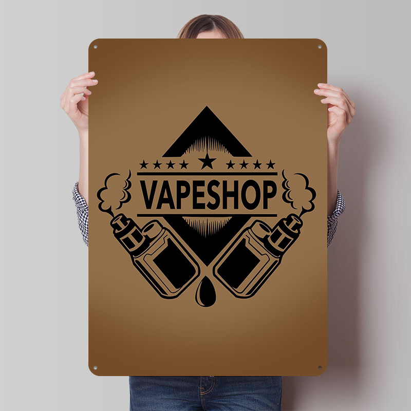 Vape Shop Logo Tinplate Poster - Vaping Shop recension och pris