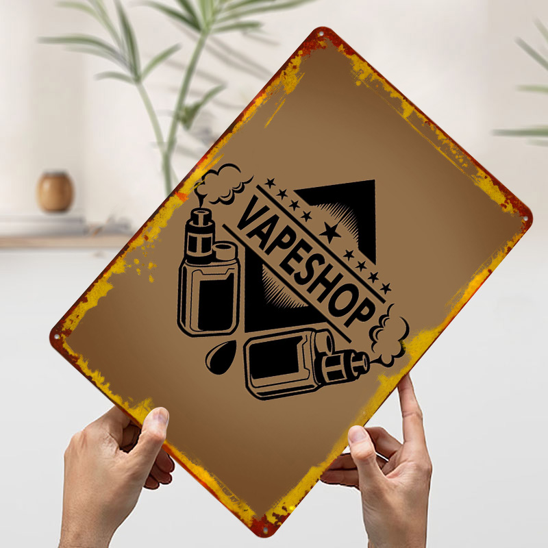 Vape Shop Logo Tinplate Poster - Vaping Shop recension och pris