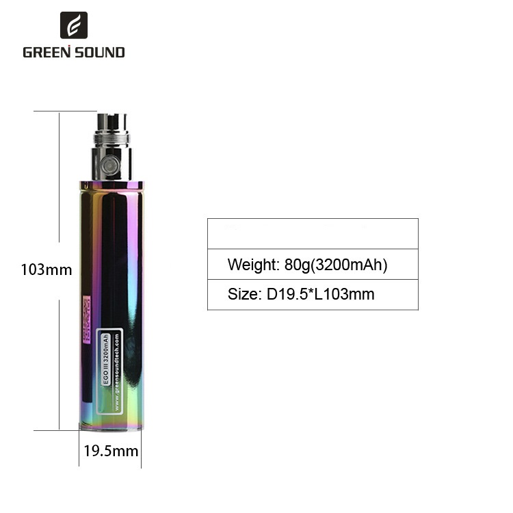 GS Ego 3 III 3200mAh Battery V - Accessories For Vaping recension och pris