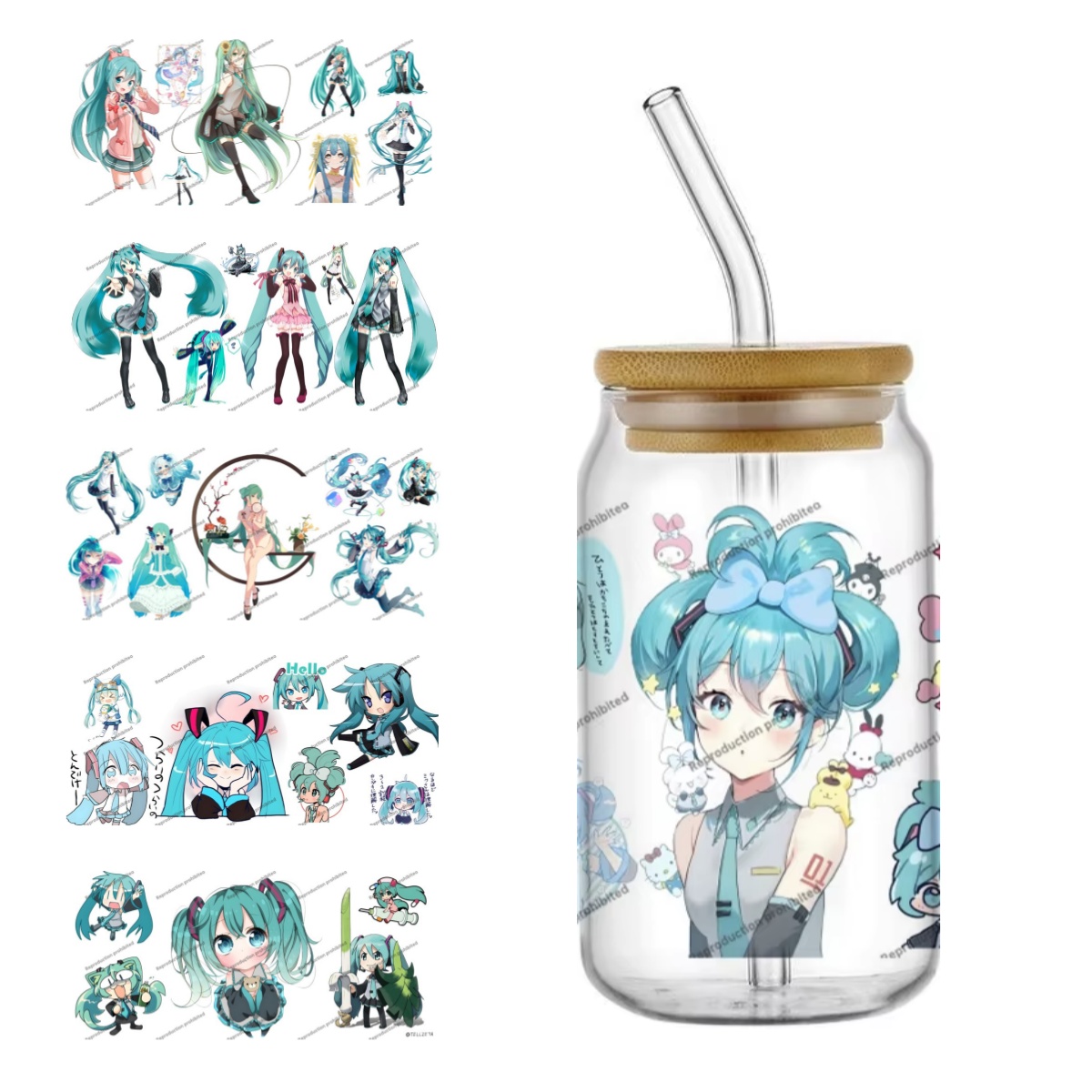 Hatsune Miku UV DTF Cup Wrap 1 - Rdta Tank Glass recension och pris