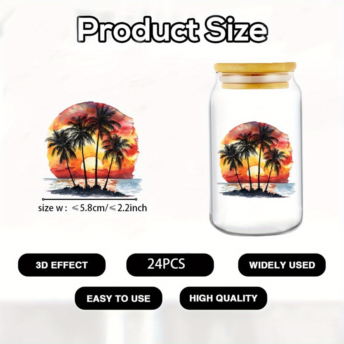 24Pcs/Set Summer Tropical Beac - Rdta Tank Glass recension och pris