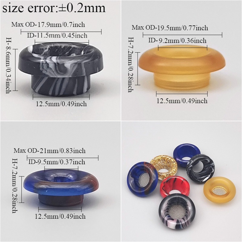 1PC 810 Short-Style Resin Drip - Drip Tip Resin recension och pris