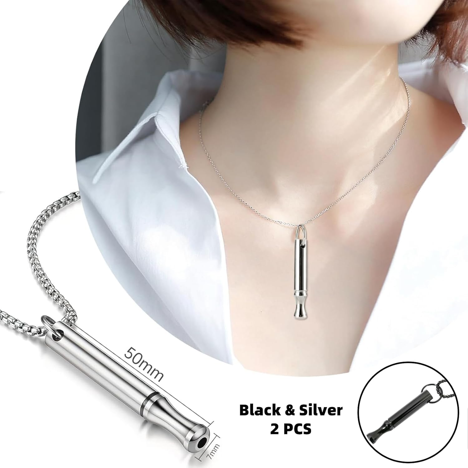 Titanium Steel Breathing Neckl - Accessories For Vaping recension och pris